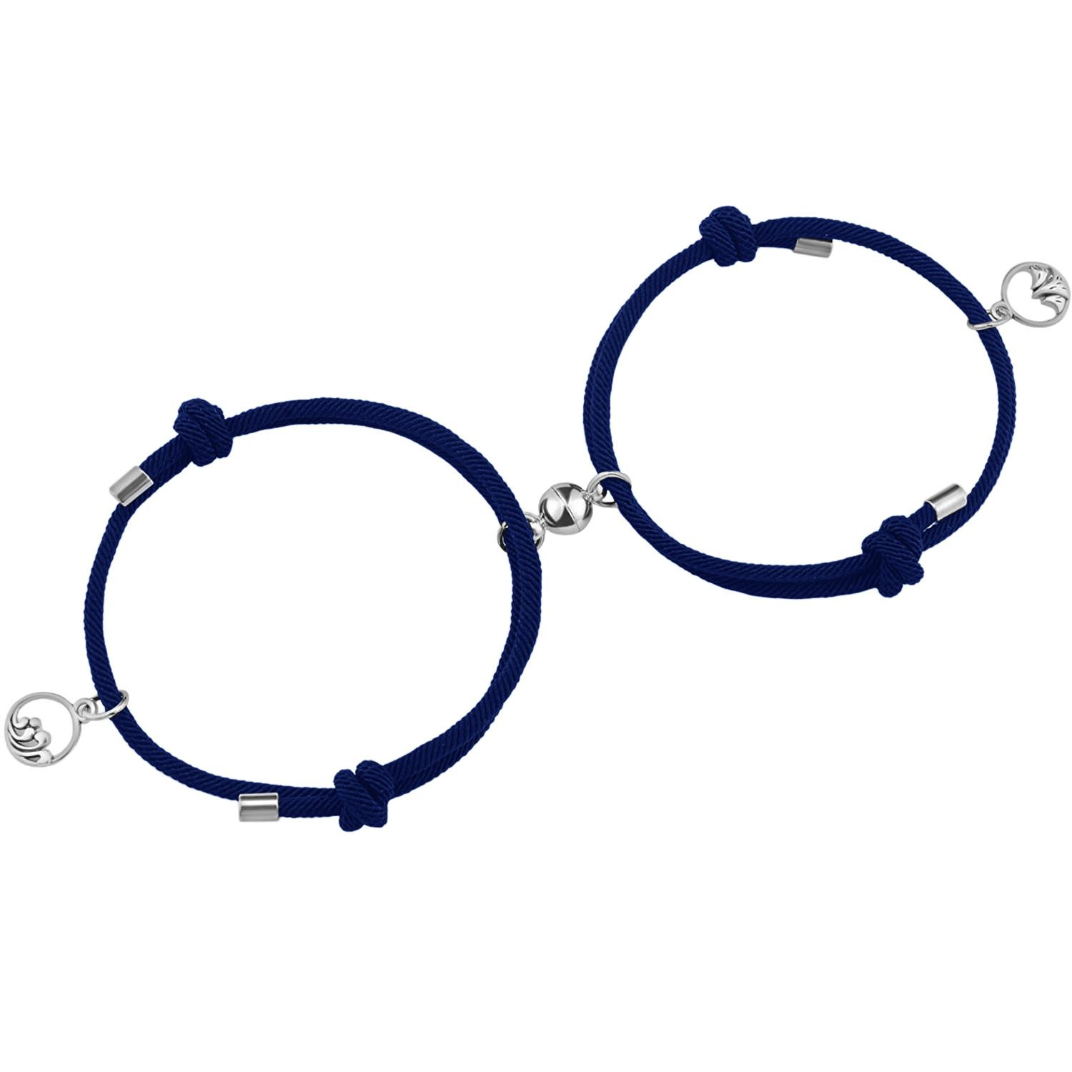 Pair Bracelet with Magnet - Blue