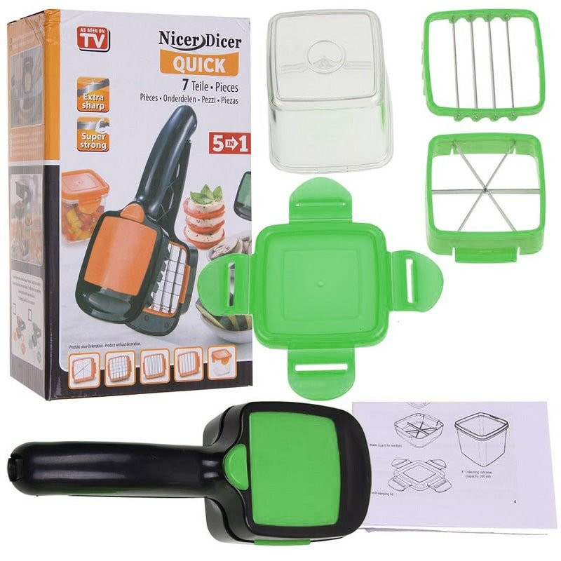 Nicer Dicer Quick - Multifunctional Vegetable Cutter - Green
