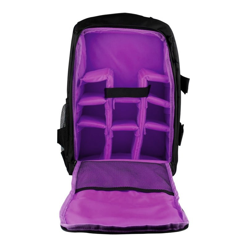 Camera backpack with rain cover - Purple