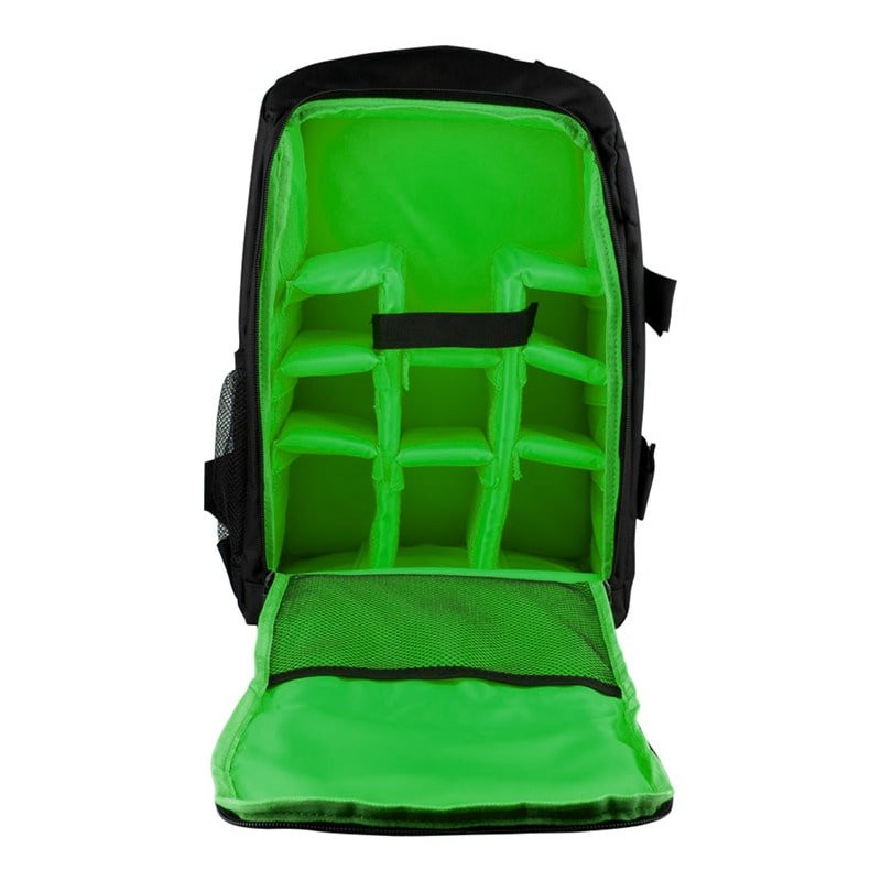 Camera backpack with rain cover - Green
