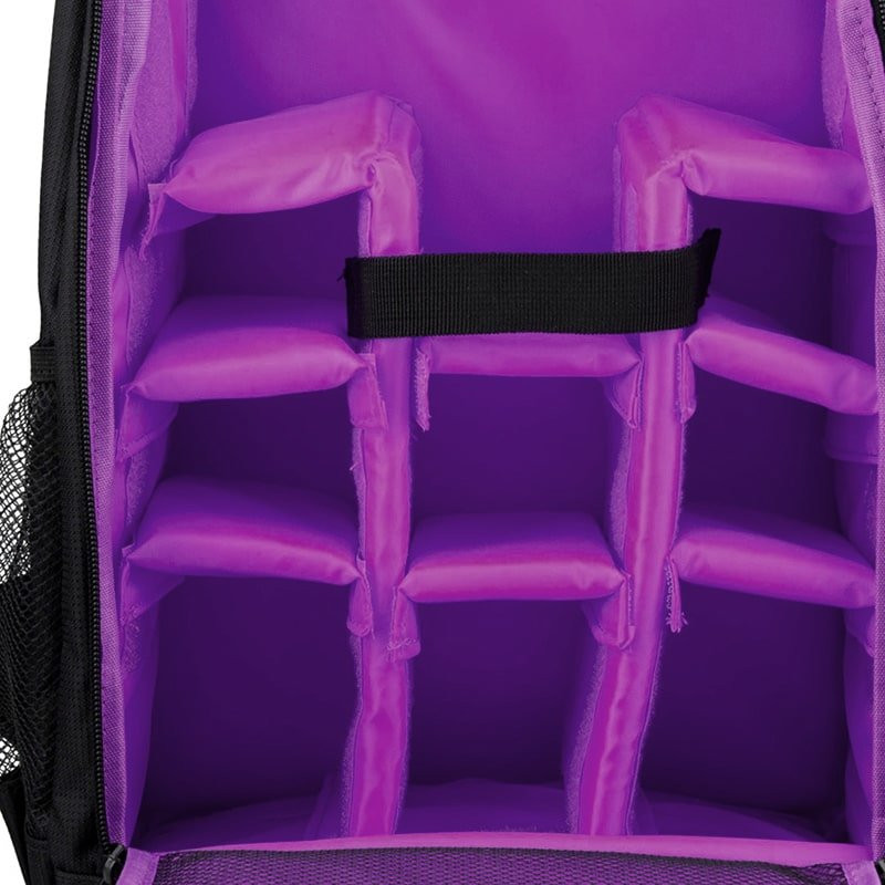 Camera backpack with rain cover - Purple