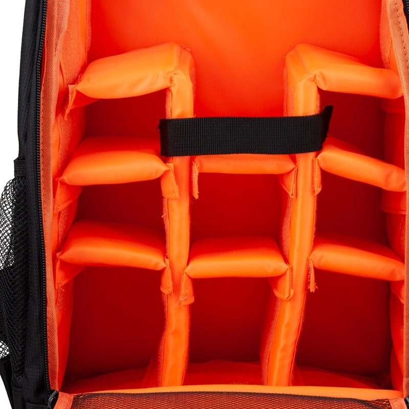 Camera backpack with rain cover - Orange