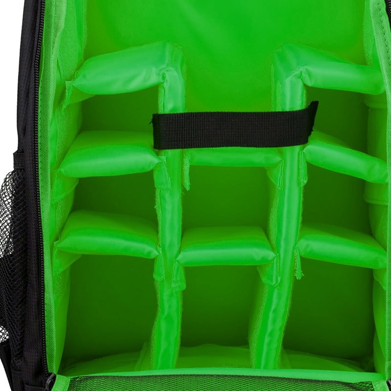 Camera backpack with rain cover - Green