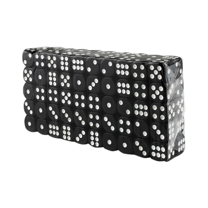 Dadi a 6 facce, 100 pz - Nero