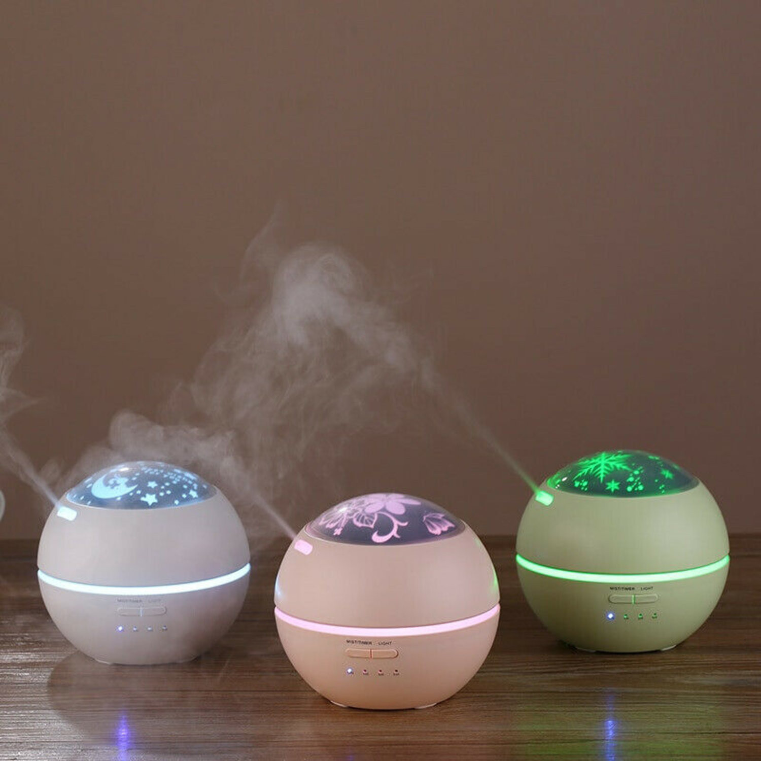 Umidificatore e luce notturna - Verde