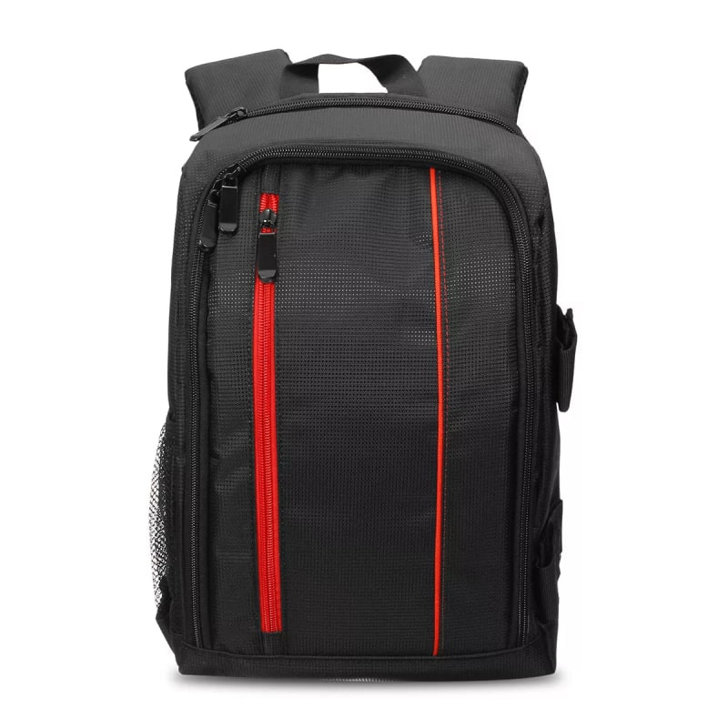 Spacious Camera bag with rain cover, Red