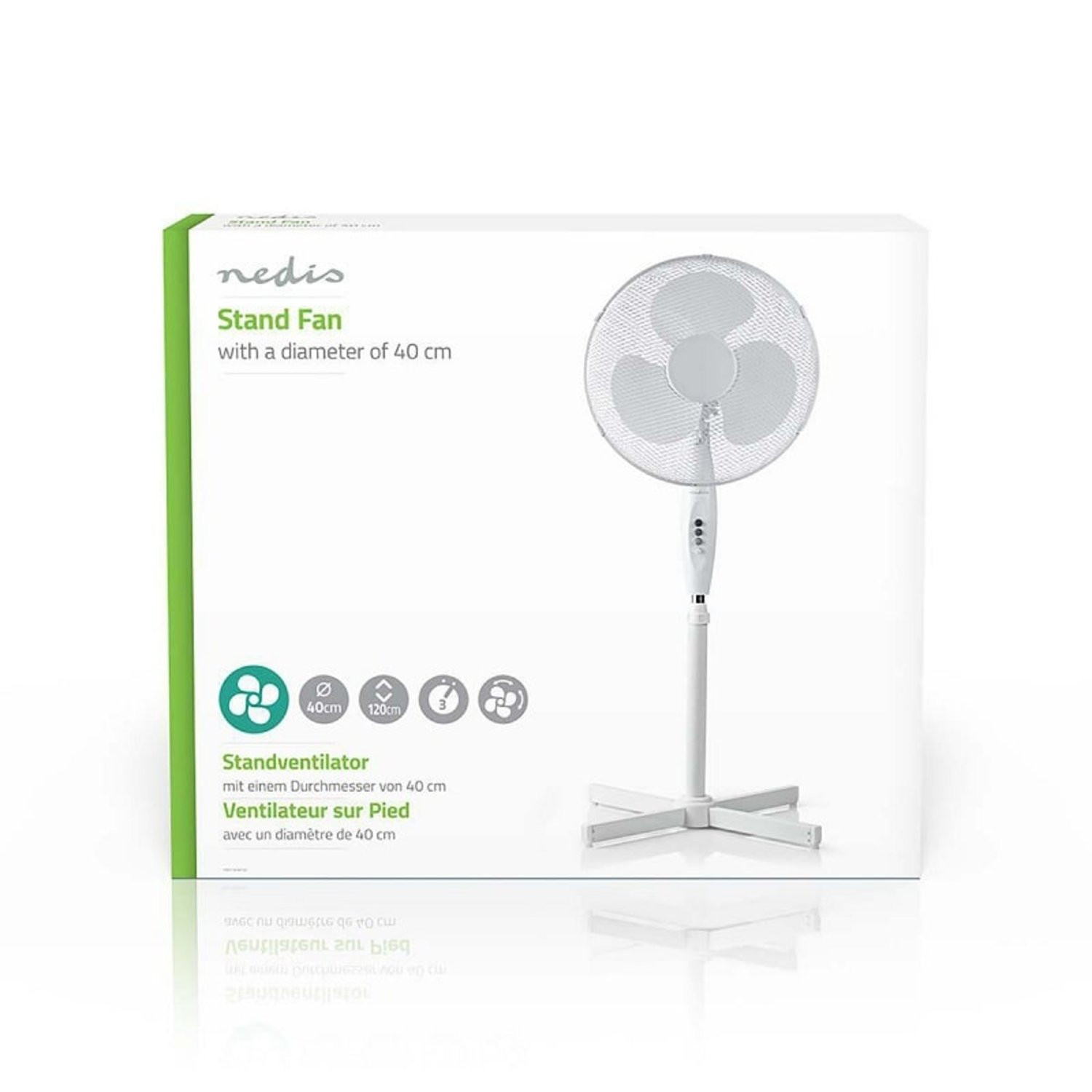 Ventilatore da terra - Tre velocità e altezza regolabile