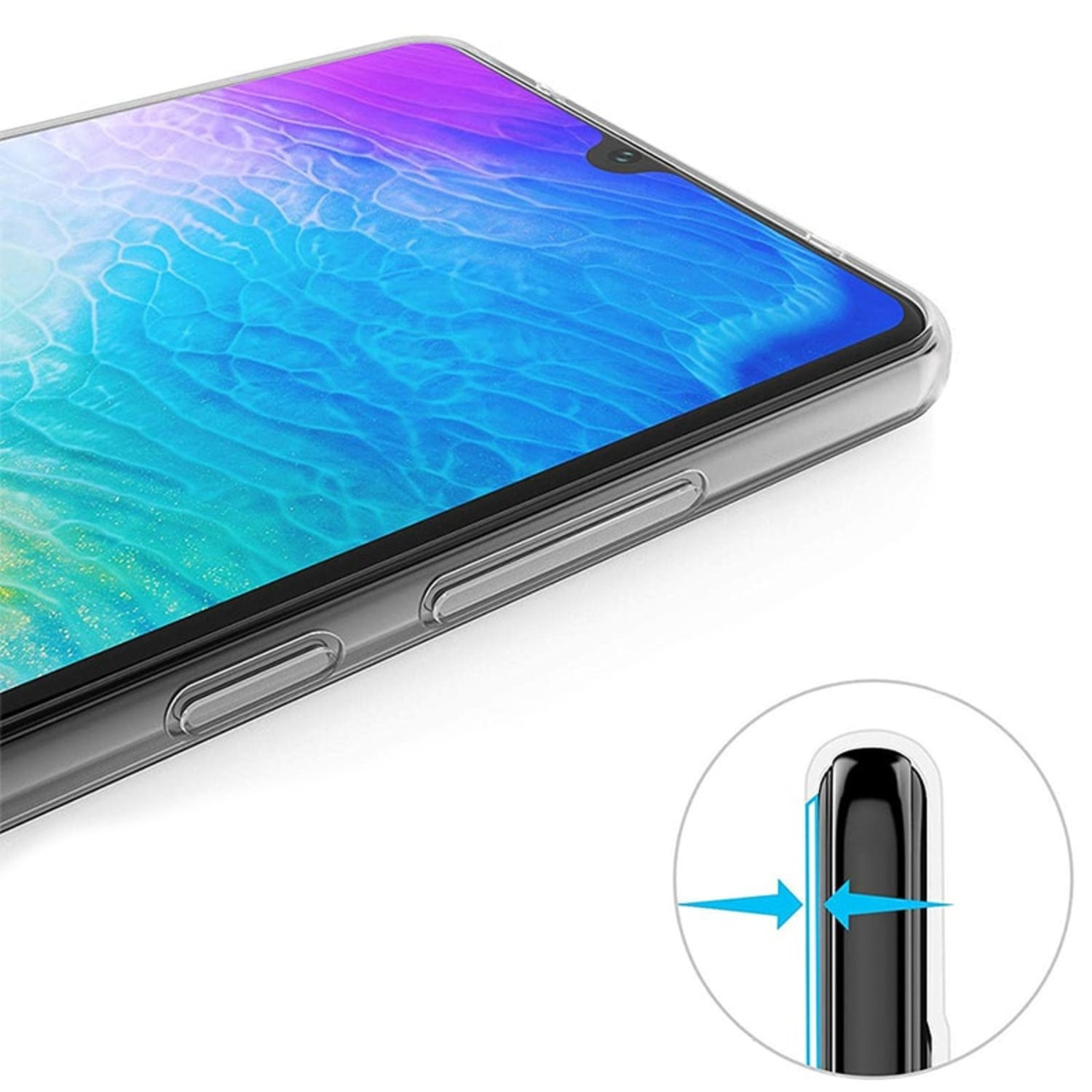 Huawei Mate 20 - Transparent silicone case