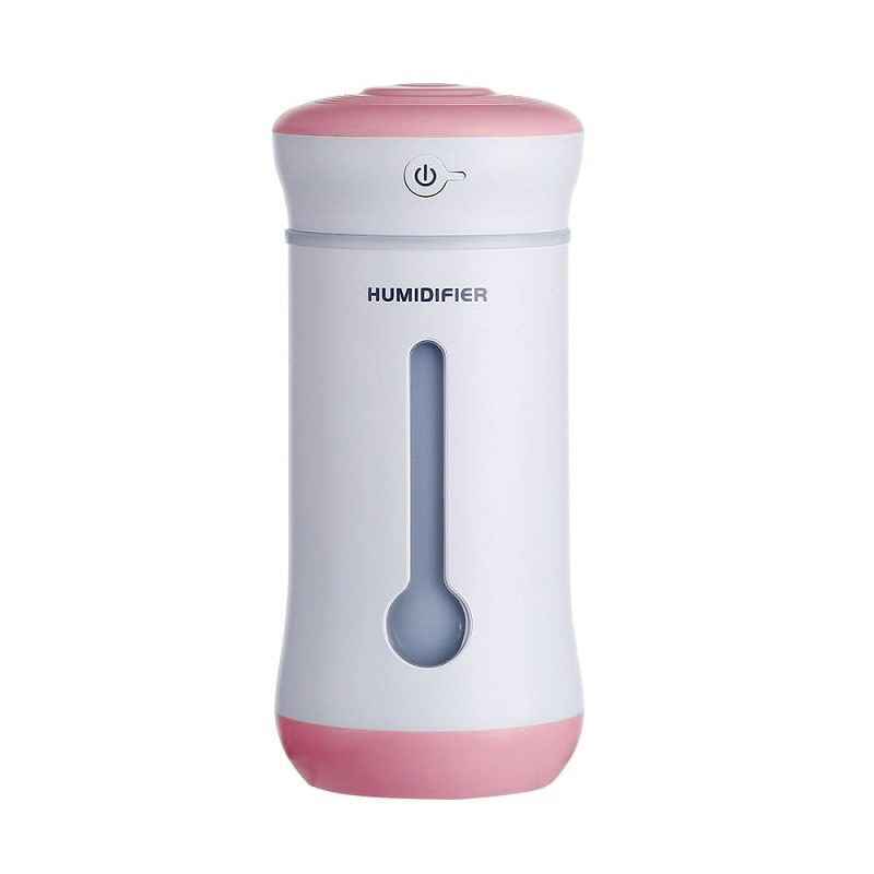 Umidificatore con ventola e luce - Rosa