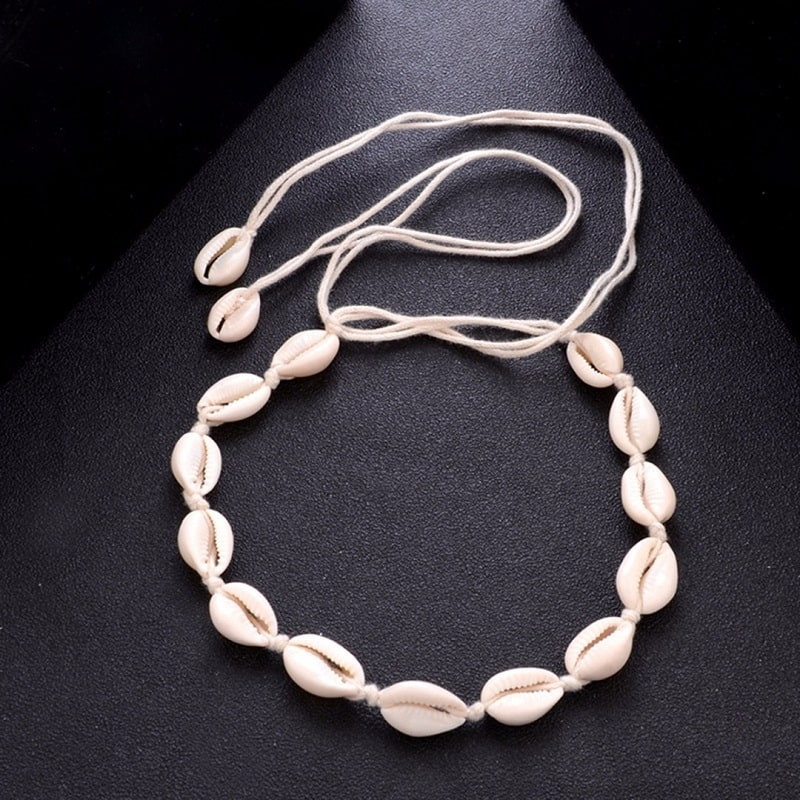 Gargantilla con conchas blancas - Blanco