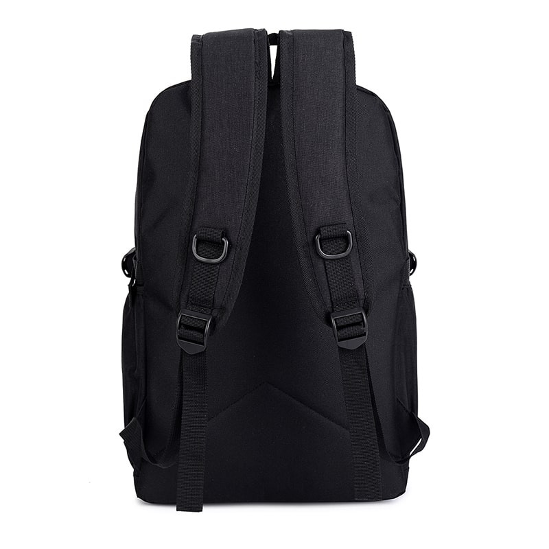 Spacious Backpack with details in Artificial Leather - Dark Blue