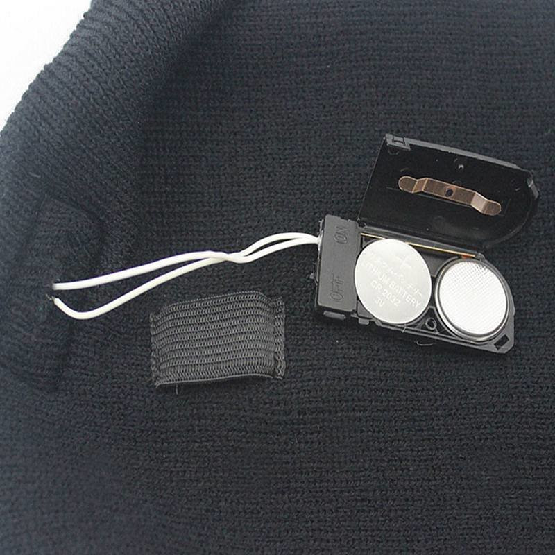 Gorro con Lámpara LED - Negro