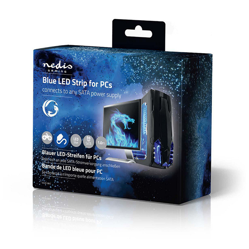 LED Lightstrip for Desktop Computers - Blue - 1m - SATA