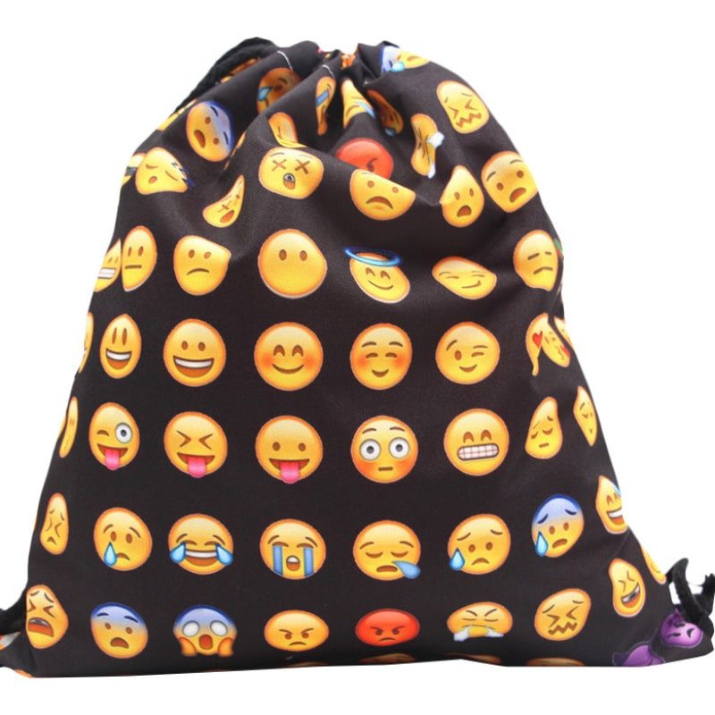 Classic Drawstring Bag with Smiley motiv