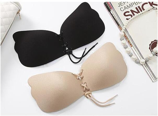 Self-adhesive Push-Up bra, Invisible support - Black