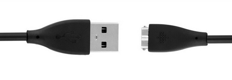 Fitbit Charge HR compatible USB Charging Cable (28 cm) - Black