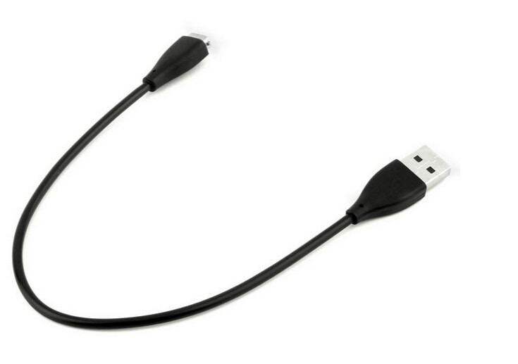 Fitbit Charge HR compatible USB Charging Cable (28 cm) - Black