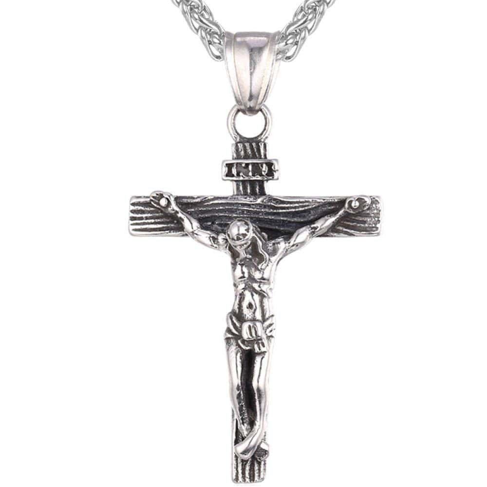 Collier Crucifix U7 - Argent