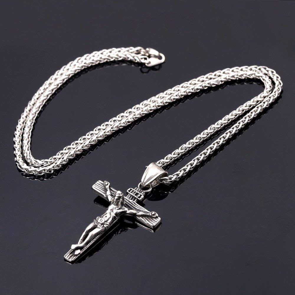 Collar Crucifijo U7 - Plata
