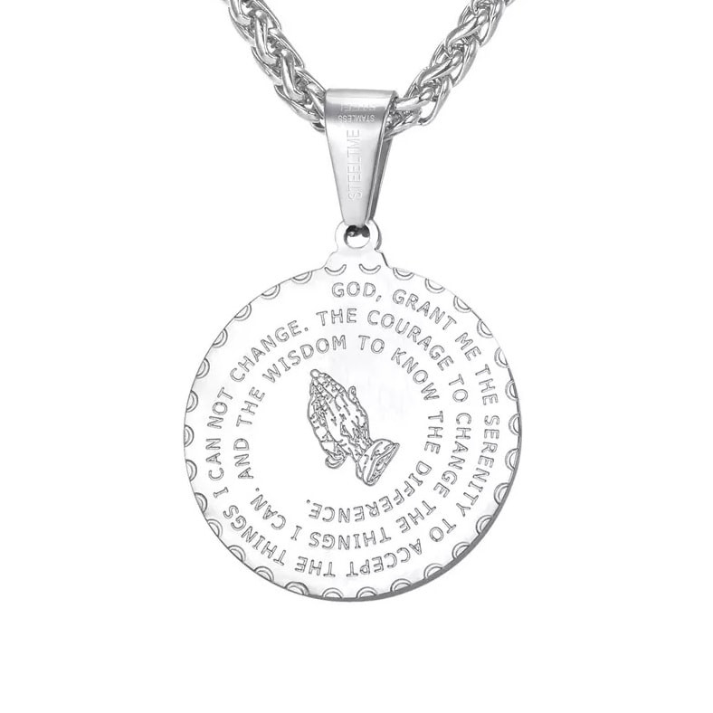 Collar de oración U7 - Plata