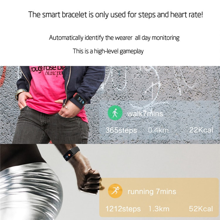 F1 Plus WearFit Activity Tracker mit Farbdisplay - Blau