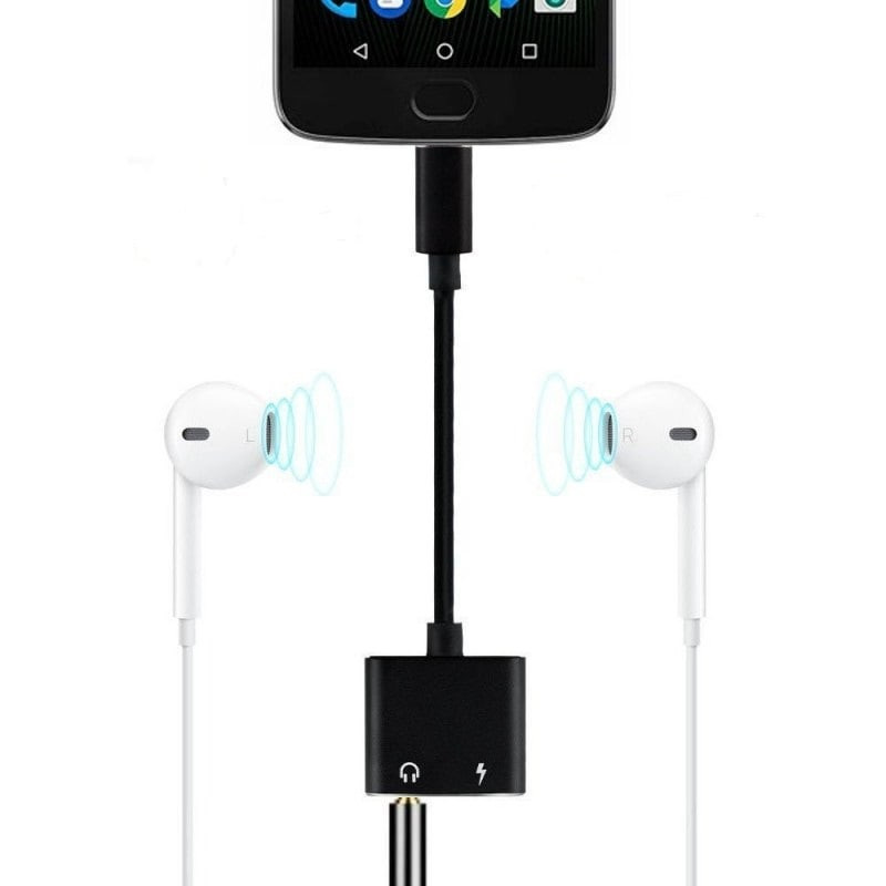USB-C Adapter / USB-Splitter C & AUX portu