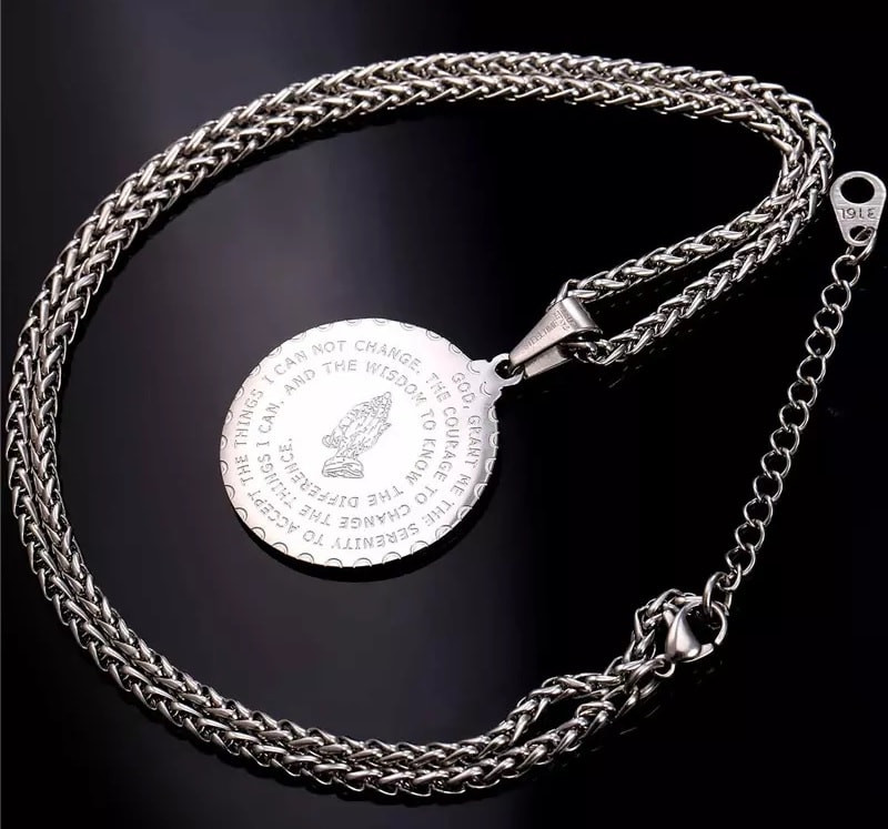 U7 Prayer Necklace - Silver