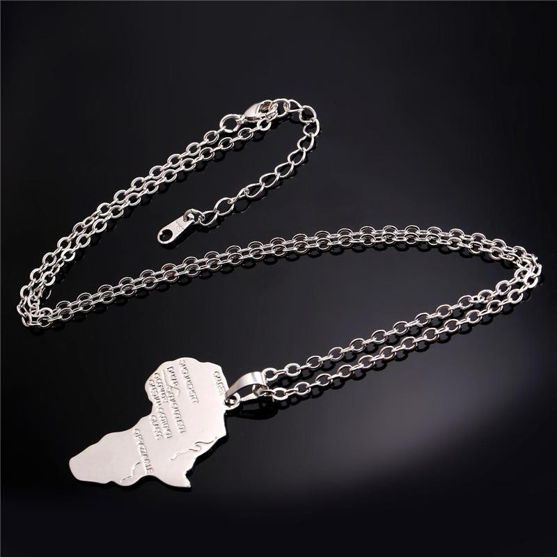 Collier Afrique U7 - Argent
