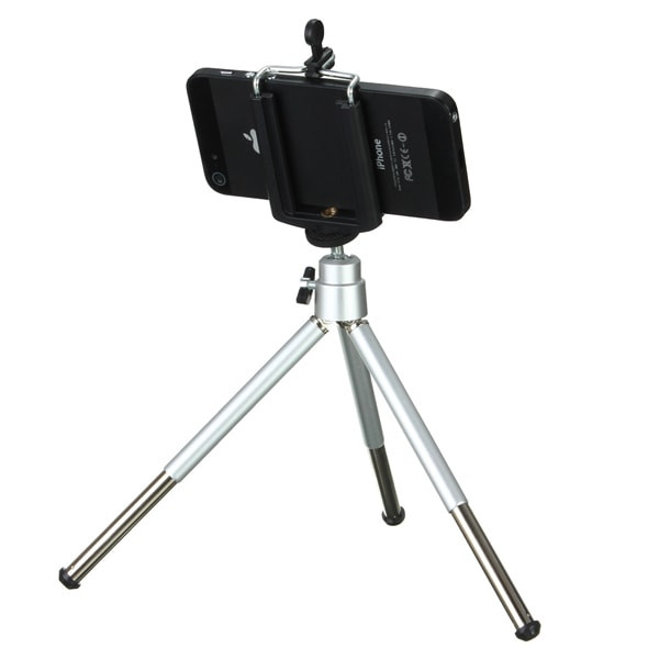 Mini Tripé para Telefones - Prata
