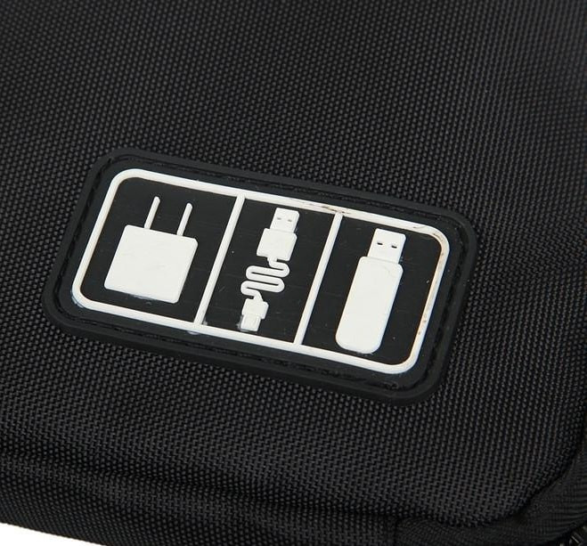 Bolsa para guardar cabos e eletrônicos - Preto