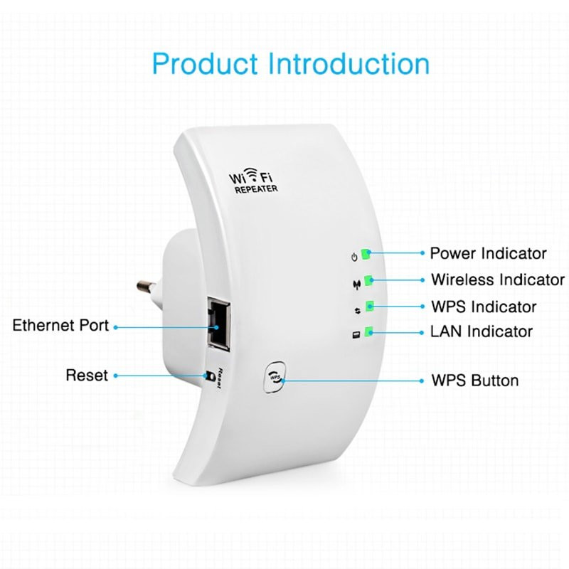 Wireless Wi-Fi Repeater - Black