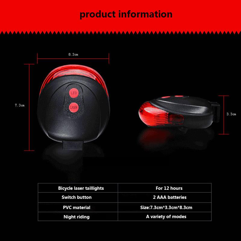 Tail light for Bicycles with Laser light