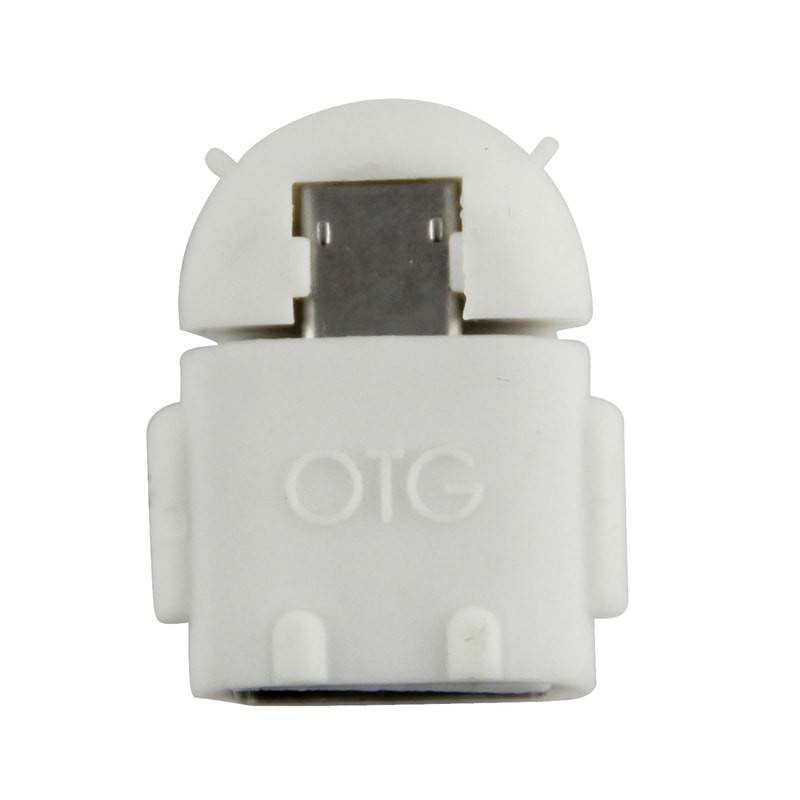 OTG Adapter - USB naar MicroUSB Adapter - Wit