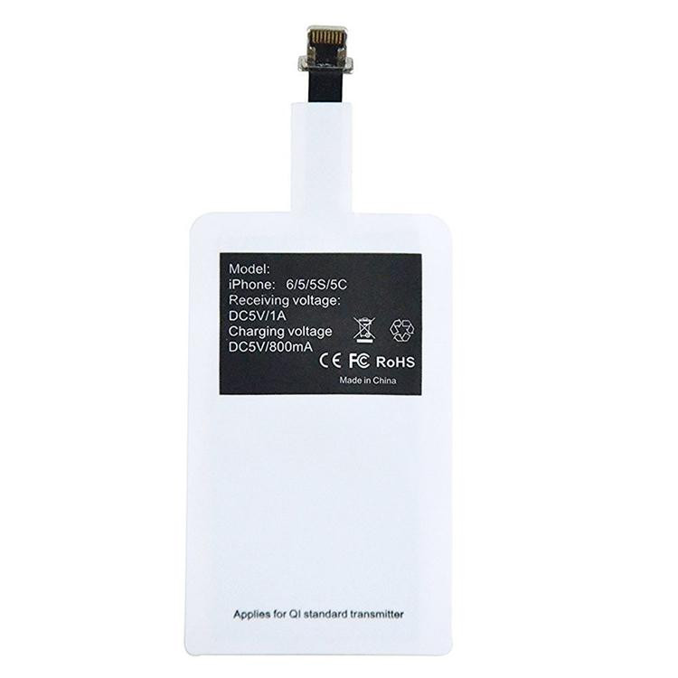 Qi Adapter - Wireless charger receiver module for iPhone - White