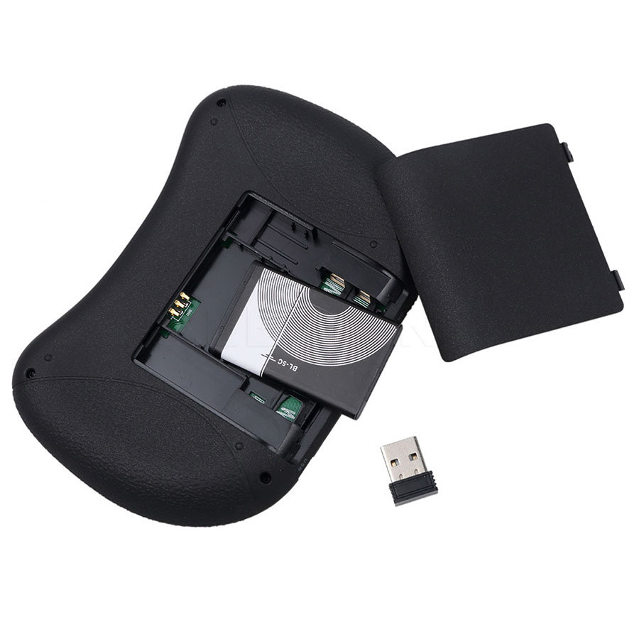 Tastiera wireless con tocco e LED, QWERTY - nera