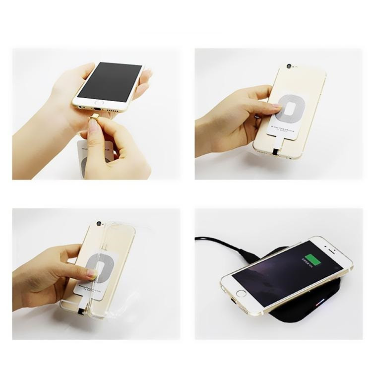 Qi Adapter - Wireless charger receiver module for iPhone - White