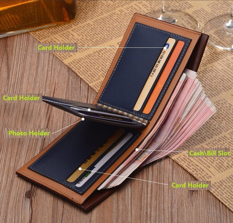 Luxury Wallet - PU Leather - Light Brown