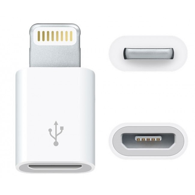 Micro -USB para el adaptador Lightning - blanco