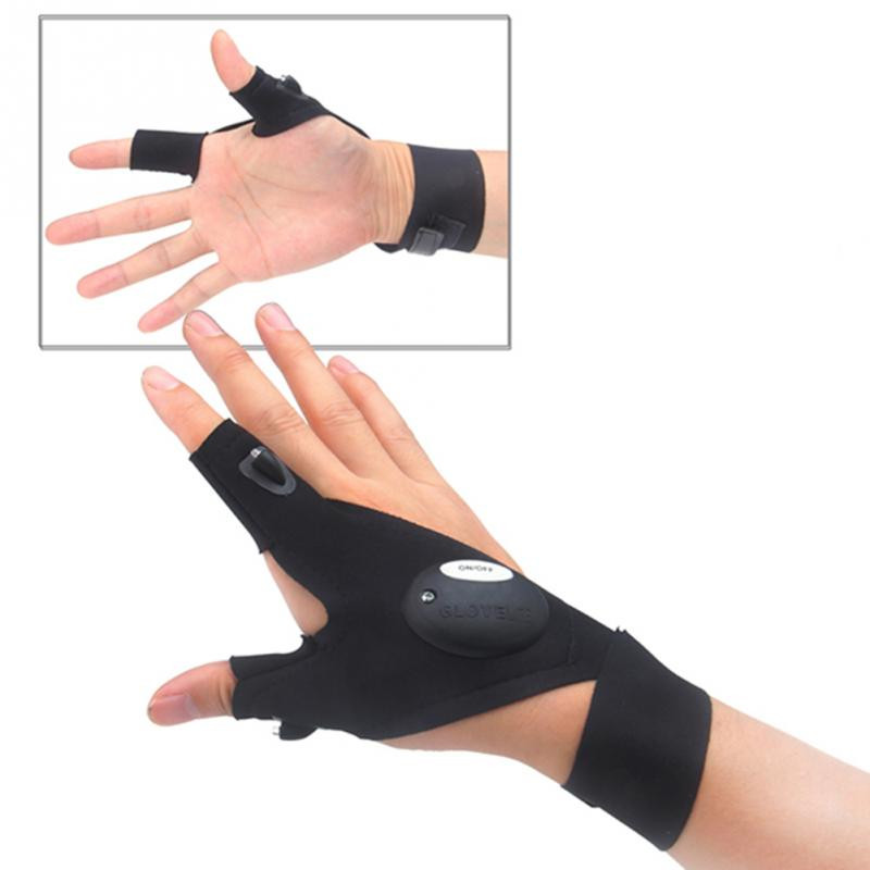 Glove with flashlight