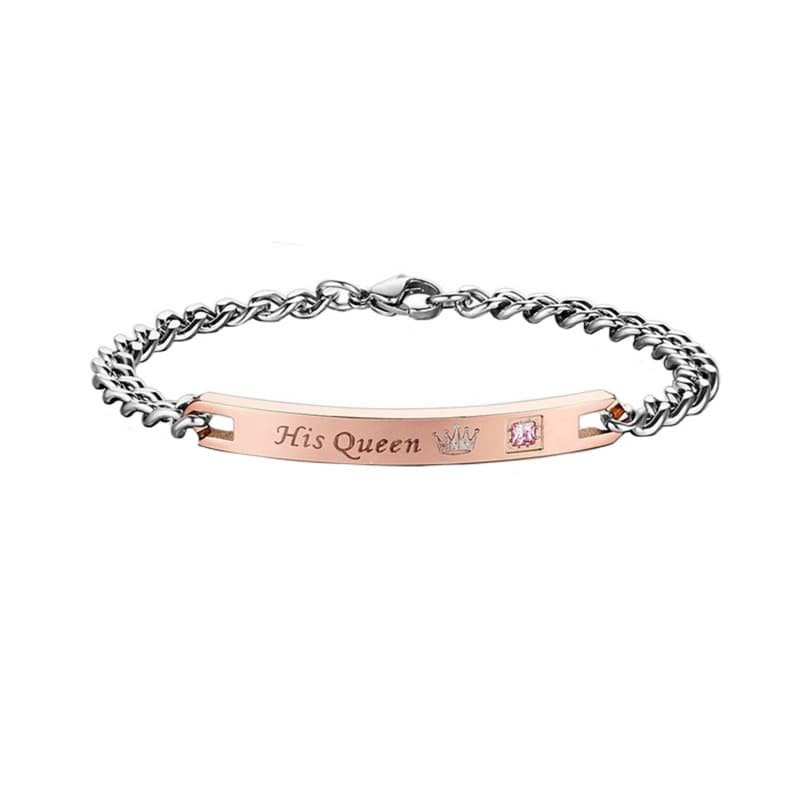 Couples Bracelets - Her King / His Queen