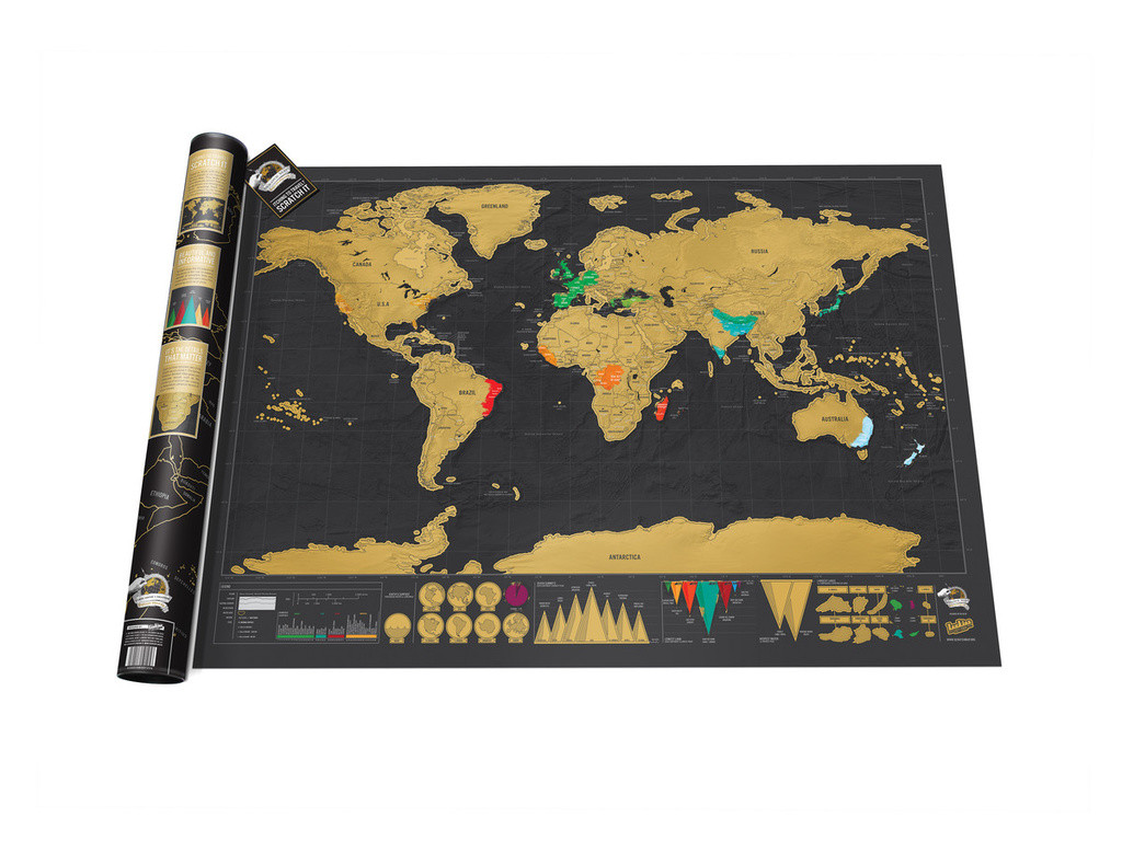 Scratch Map Version Deluxe - Carte à gratter