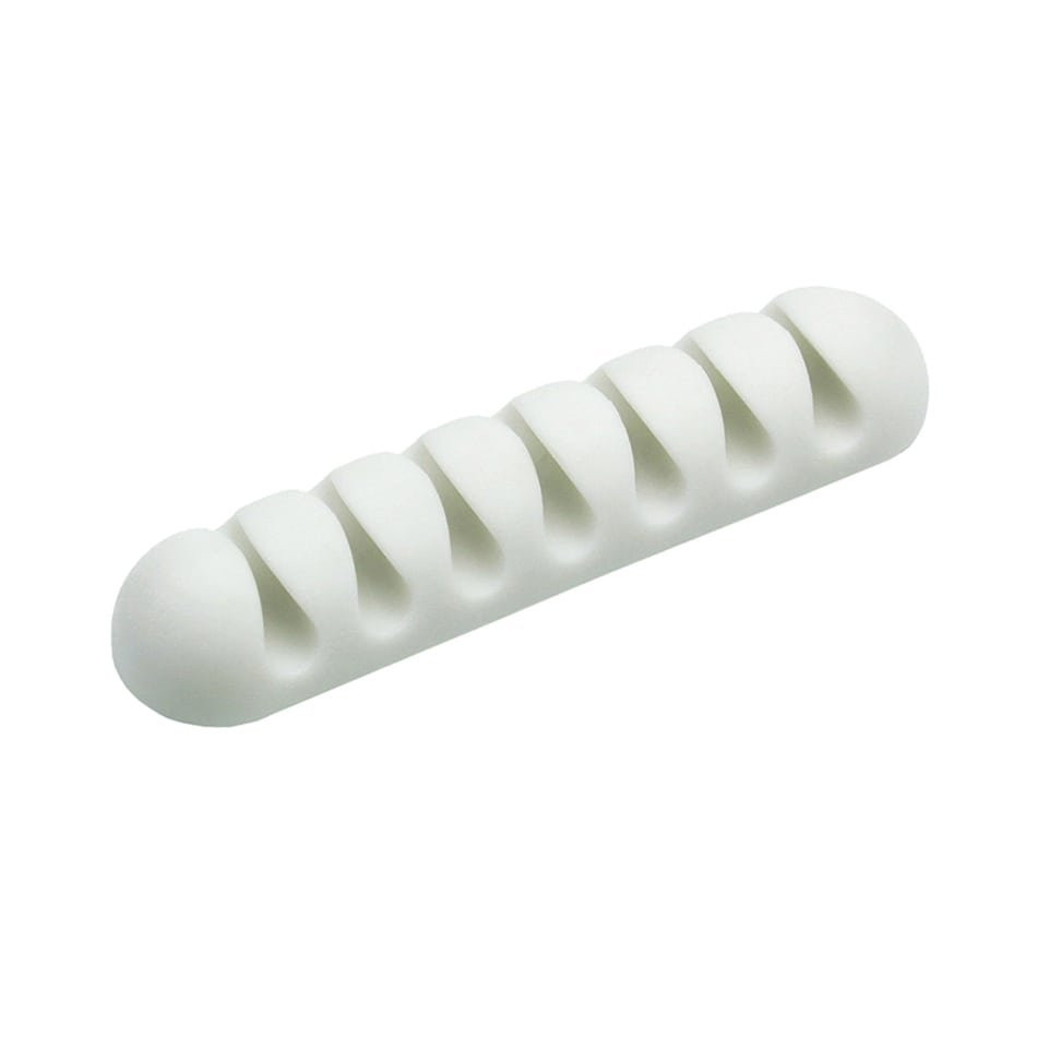 Cable Holder With 7 Spaces - White