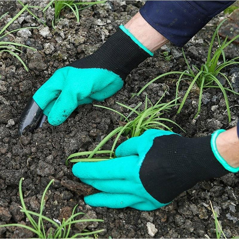 Luvas de jardim com garras