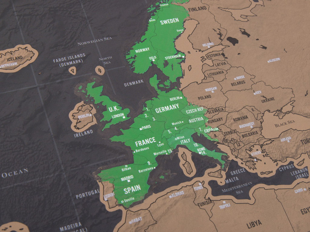 Scratch Map Deluxe Version - Rubbelkarte