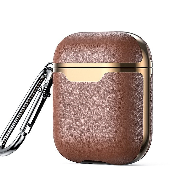 Protective Case for AirPods Case - Brown / Gold