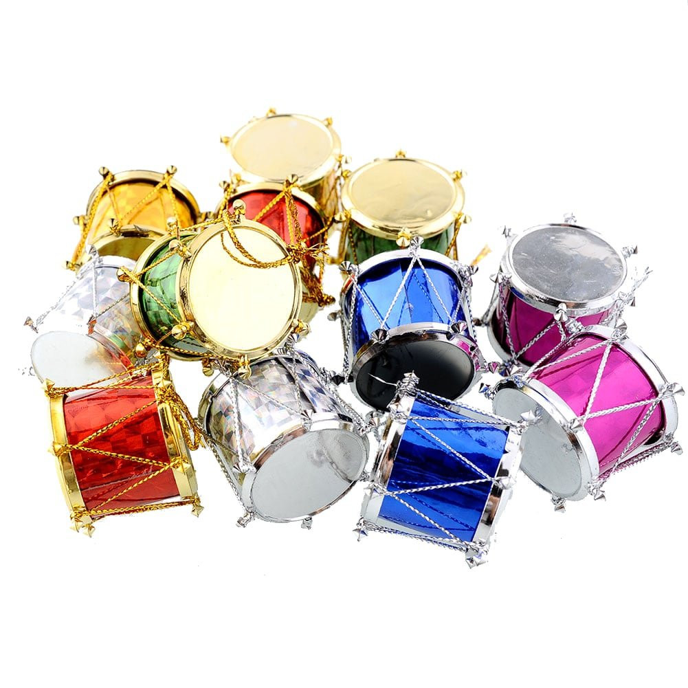 Ozdoby choinkowe, bębny - 12-pack