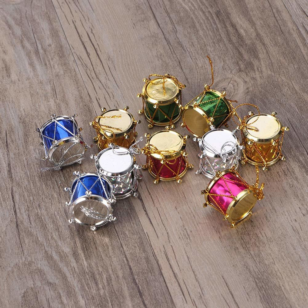 Ozdoby choinkowe, bębny - 12-pack