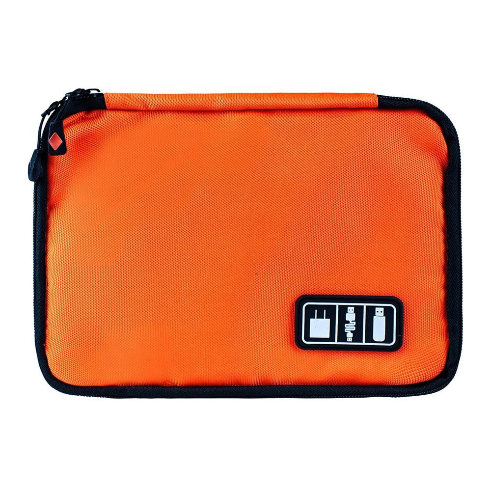 Bolsa para guardar cabos e eletrônicos - Laranja