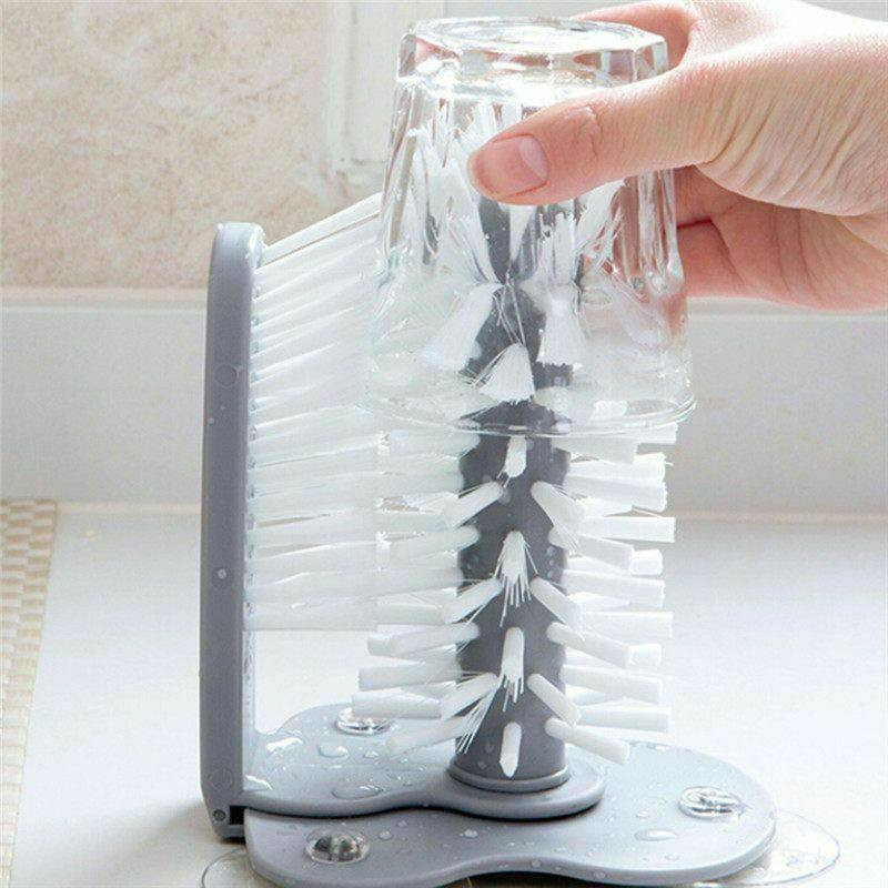 Glass cleaner with suction cups