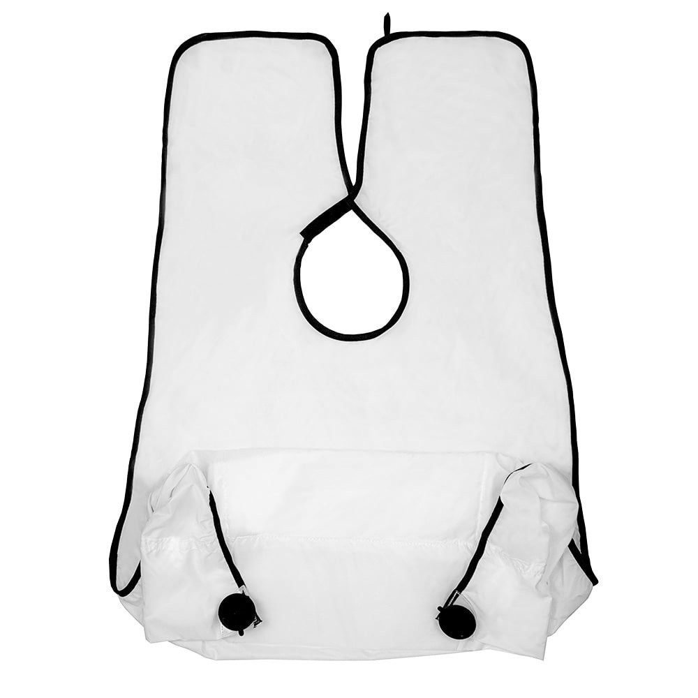 Beard-trimming bib with 2 suction cups